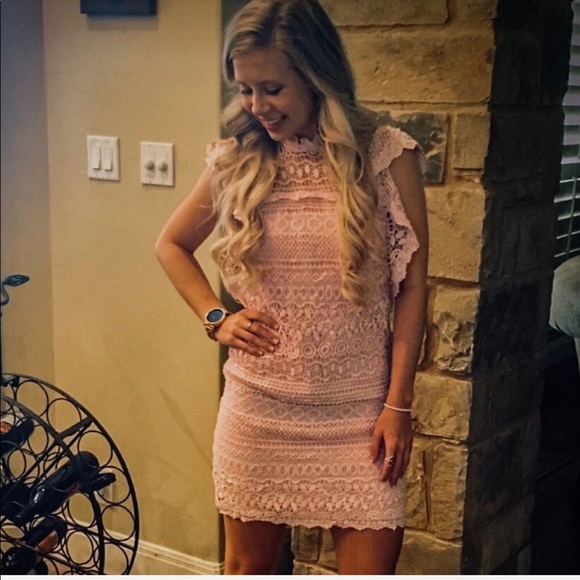 Pretty in Pink Lace Boutique Dress - Picture 4 of 5